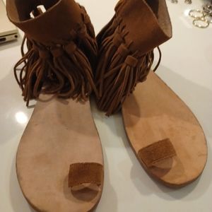 Jeffrey Campbell fringe sandals